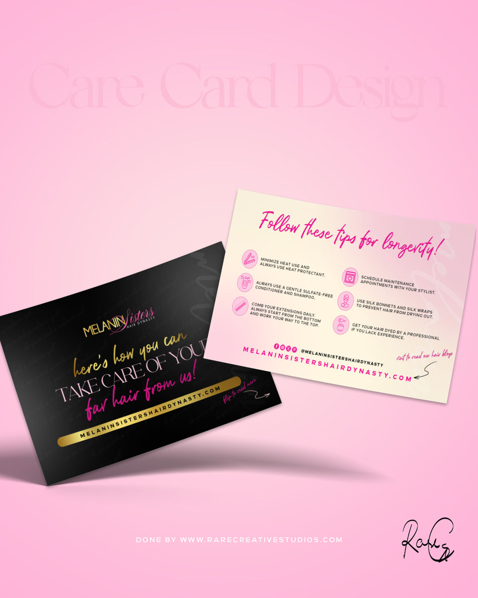 Care Tips Card Design
