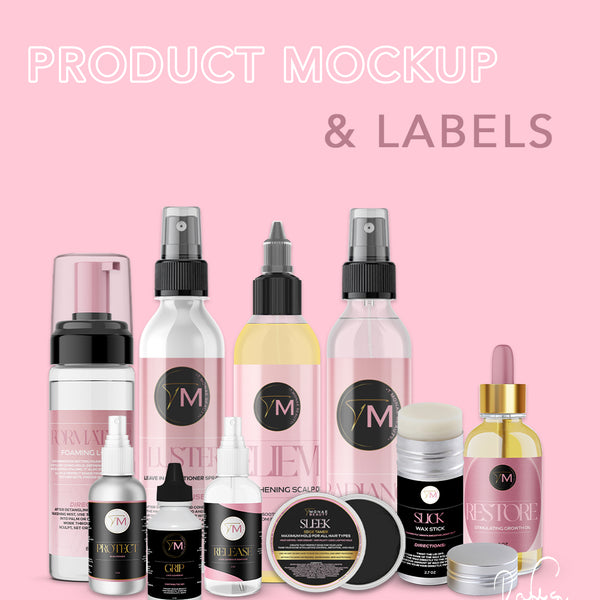 Label and Product Mockup Design